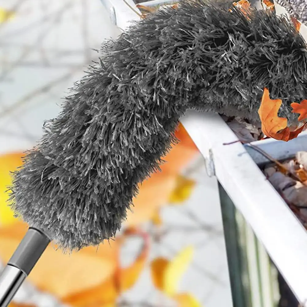 Gutter Tool Telescopic Gutter Brush with Adjustable Angle Extendable Pole Roof Gutter Guard Cleaner Tool for Leaves Debris