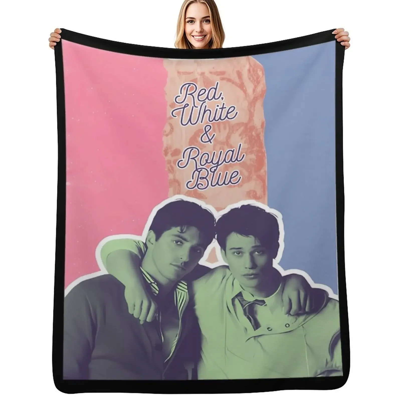 

Red, White Royal Blue - Alex Claremont Diaz and Prince Henry Throw Blanket Soft cosplay anime Soft Beds Bed Blanket