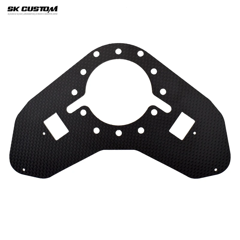 For Honda Fit GK5 Steering Wheel Button Bracket Carbon Fiber Car Retrofit Multifunctional Control Retaining Bracket Adapter Base