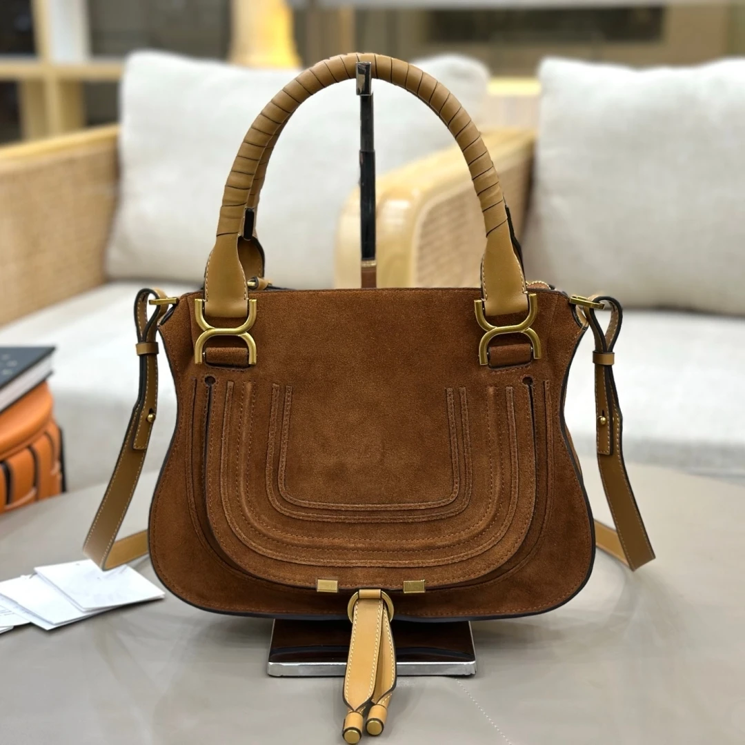 Hochwertige Echte Leder-Satteltasche Vintage Rindsleder Umhängetasche Große Kapazität Retro Handtasche Umhängetasche für Damen