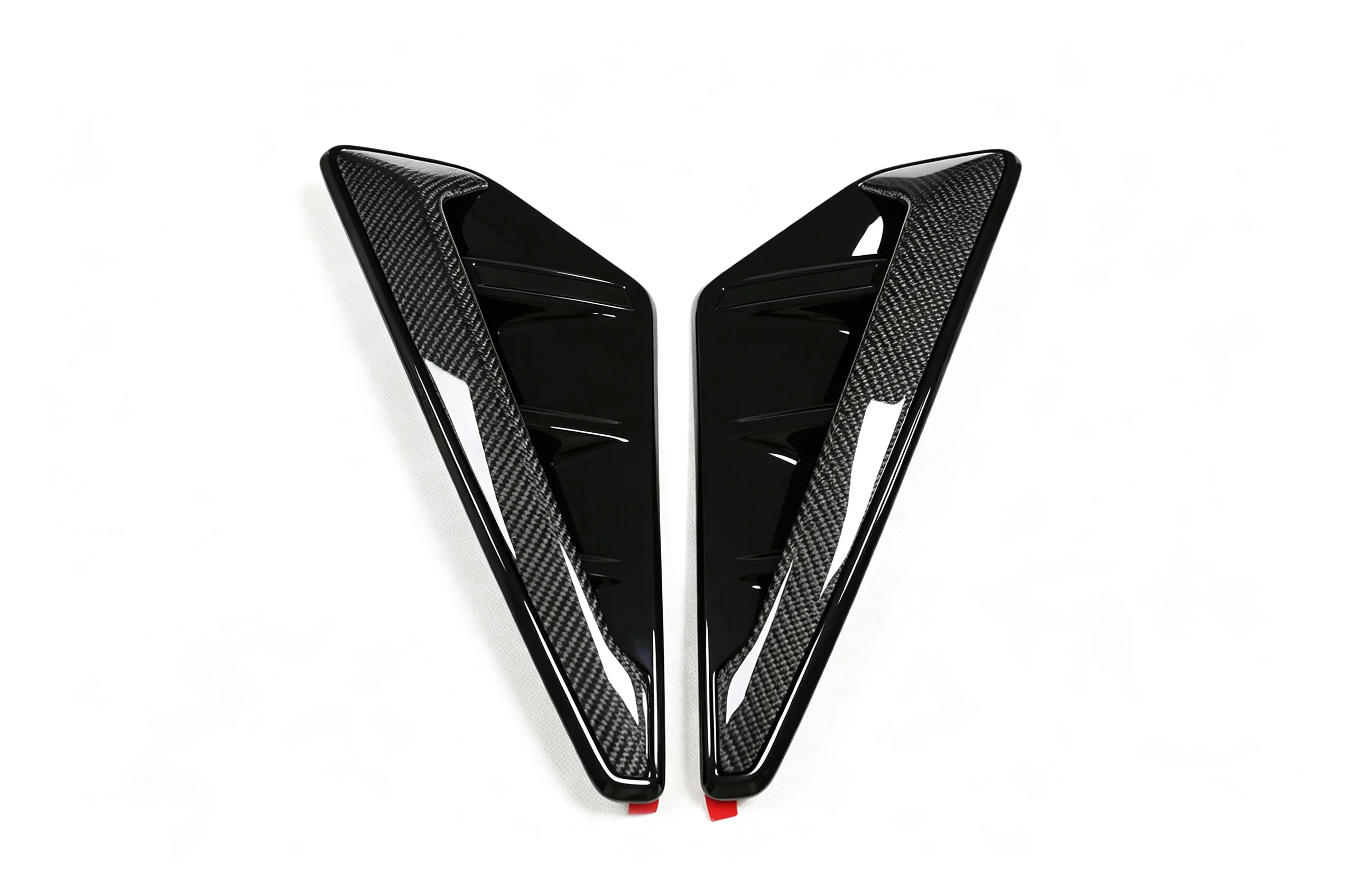 Tiypeor Wet Carbon Fiber Fender Side Vent Trim For BMW F95 X5M 2020-2026 Gloss Side Air Breather Cover  With X5M Emblem