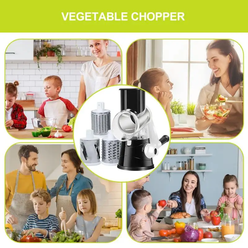 Manual Rotary Cheese Grater for Vegetable Cutter Potato Slicer Mandoline Multifunctional Vegetable Chopper Kitchen Accessories