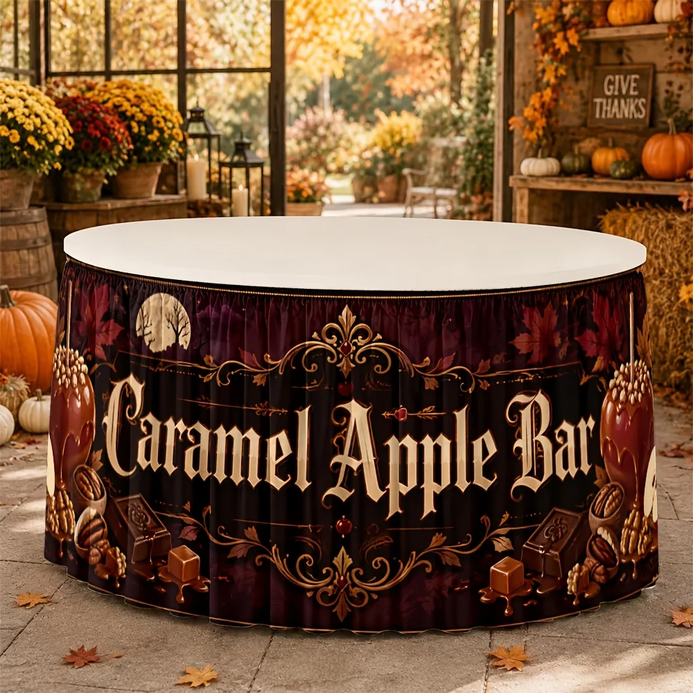 1 tablecloth table skirt, honey apple bar decoration
