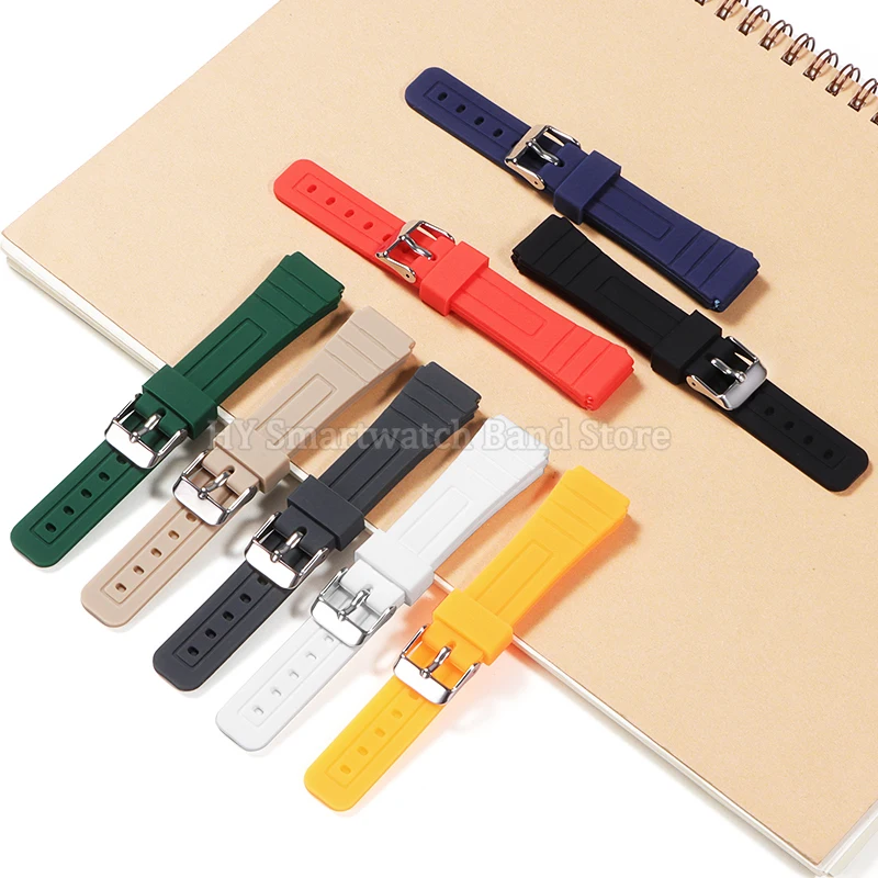 18mm Silicone Soft Strap for Casio F91W A168/158/159 Waterproof Rubber Bracelet Wrist Band for Electronic Watch Band Accessories
