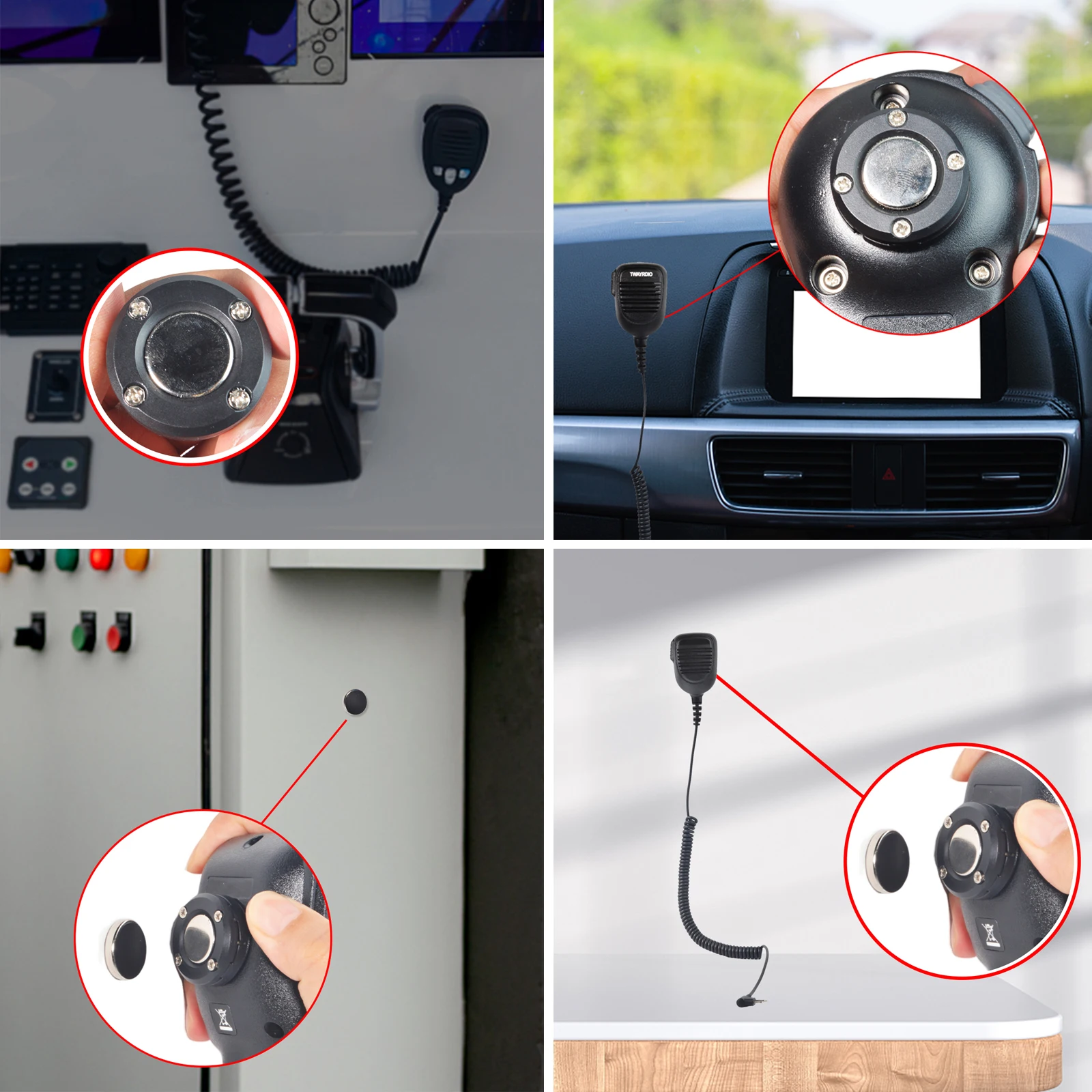 Magnetic MIC Mount Bracket,มือไมโครโฟนวงเล็บคงที่,รถแดชบอร์ด Wall Mount สําหรับ Motorola HLN9073B Kenwood TK768