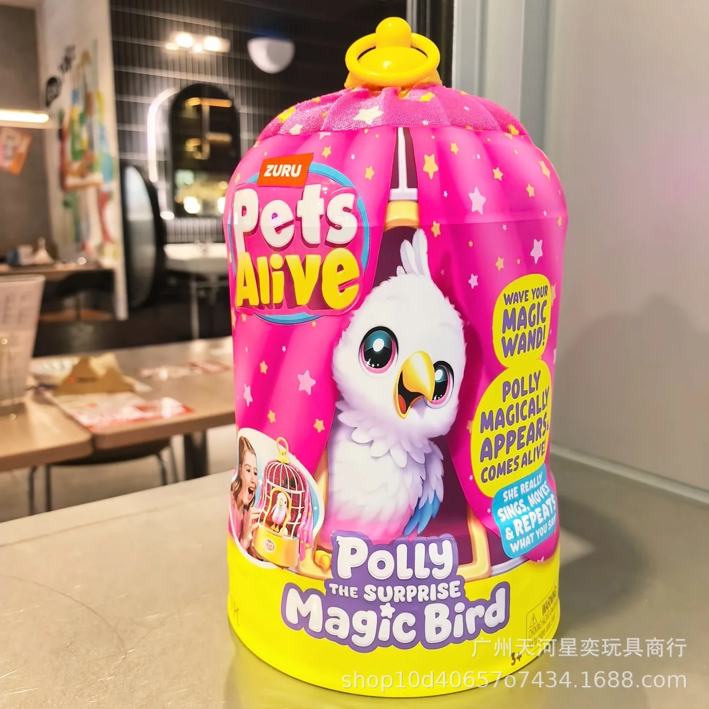 

Интерактивная игрушка Zuru Pets Alive Polly The Surprise Magic Bird, поющая, двигающаяся, повторяющая слова, подарок для девочек и мальчиков