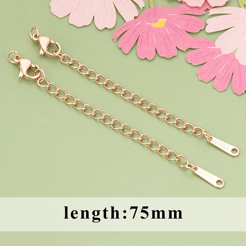 assoonas, 10 Stück/Lot, MG21, Schmuckzubehör, Edelstahl, roségoldbeschichtet, handgefertigt, Anhänger, Schmuckherstellung, verlängerte Kette – Detail 4