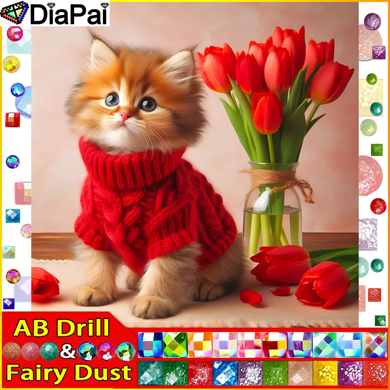 DIAPAI Fairy Dust AB Diamond Painting Full Square/Round Drill 5D DIY 