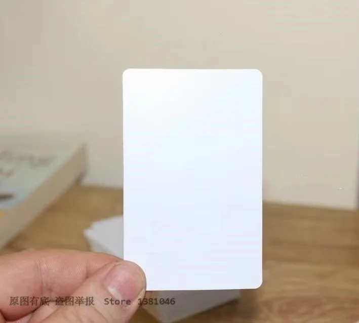 200 stuks, gladde, blanco plastic visitekaartjes van PVC-acetaten, dikte 0,2 mm, zeer dun, verkrijgbaar in wit, zwart en transparant.
