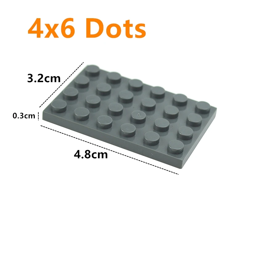 Blocchi di costruzione fai da te 4*6 punti figure sottili mattoni 20 pezzi 4x6 punti dimensioni compatibili con 3032 giocattoli creativi educativi per bambini