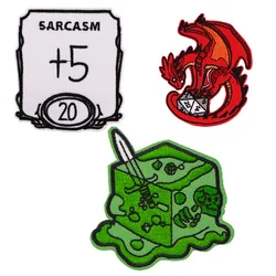 Role Playing Games Embroidered Patches For Clothing Thermoadhesive Patches Dragon Patch Iron on Patches DIY Jackets Sew Stickers