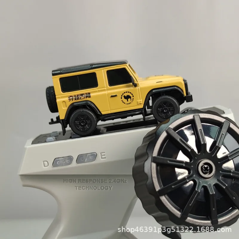 LDARC R01 1/64 RC coche 4WD todoterreno 2,4 GHz iluminación de simulación de carreras de alta velocidad Control remoto modelo de coche de juguete para niños regalos