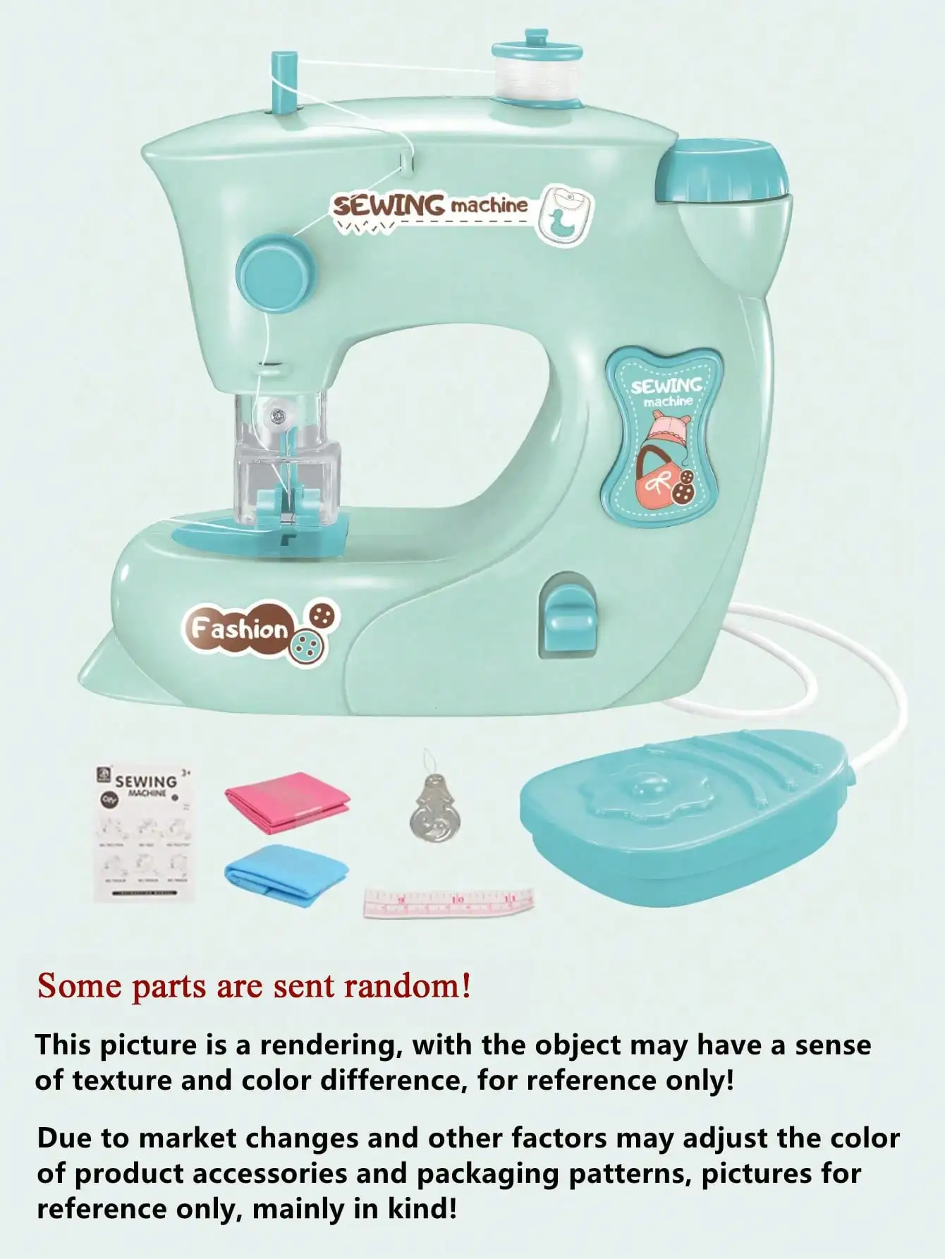 Electric Sewing Machine Toy, Mini Diy Simulation Sewing for Girls Kids 3+ Easy Beginners Toys Play Home Parenting
