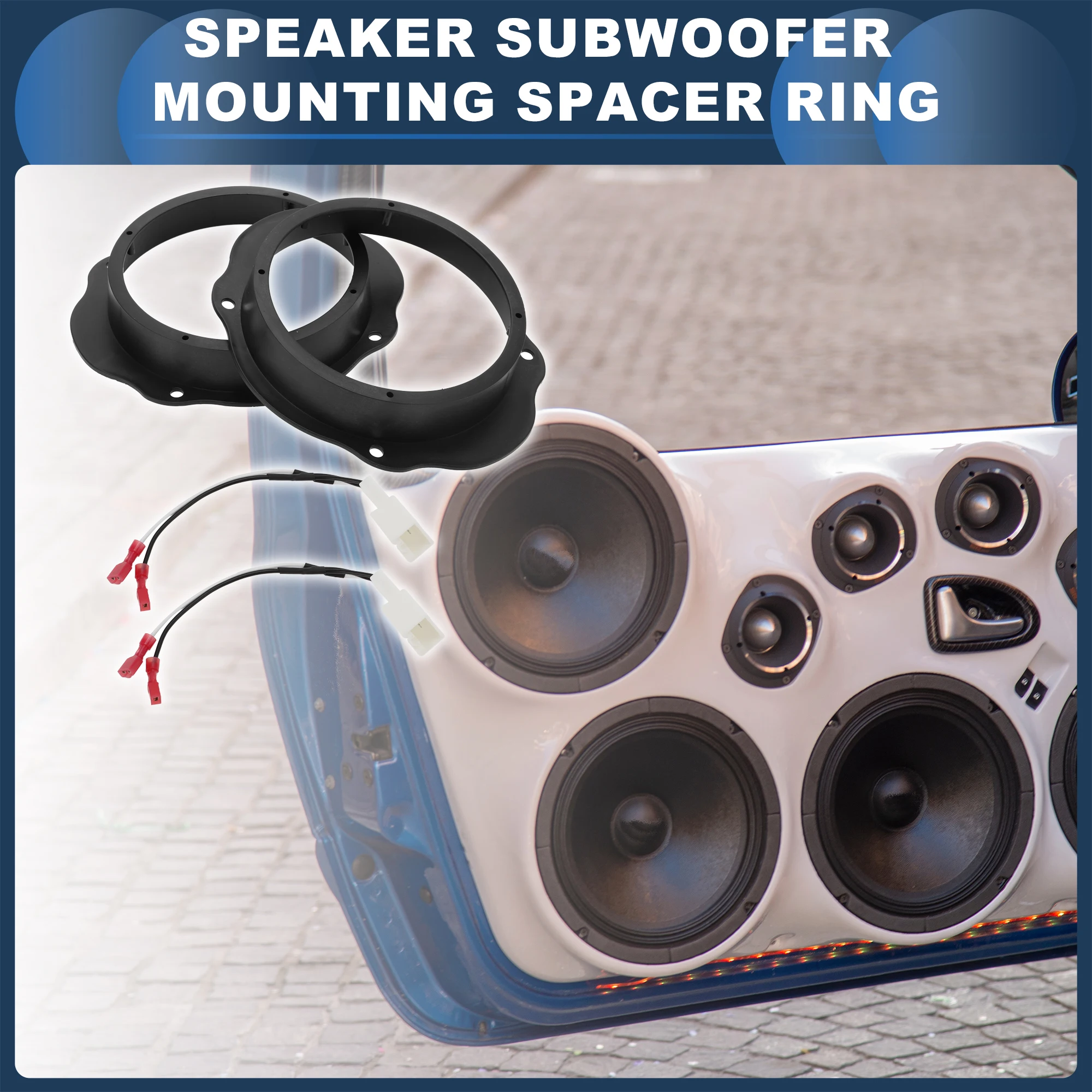 UXCELL Speaker Spacer Ring Tweeter Speaker Spacer Adapter Front for 6.5