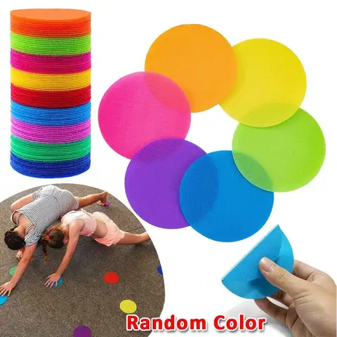 30Pcs Carpet Spot Markers Sit Floor Classroom Spots Circles Spot Marker Colorful Sitting Sticker Classroom Game Sport Teach Tool