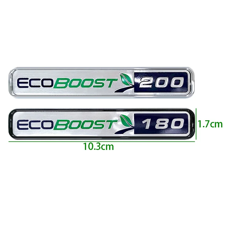 ABS Car Side Sticker Trunk Badge Decal for Ford ECOBOOST 4WD 180 200 245 Mustang Explorer Fiesta Focus Mondeo F150 Kuga Ranger