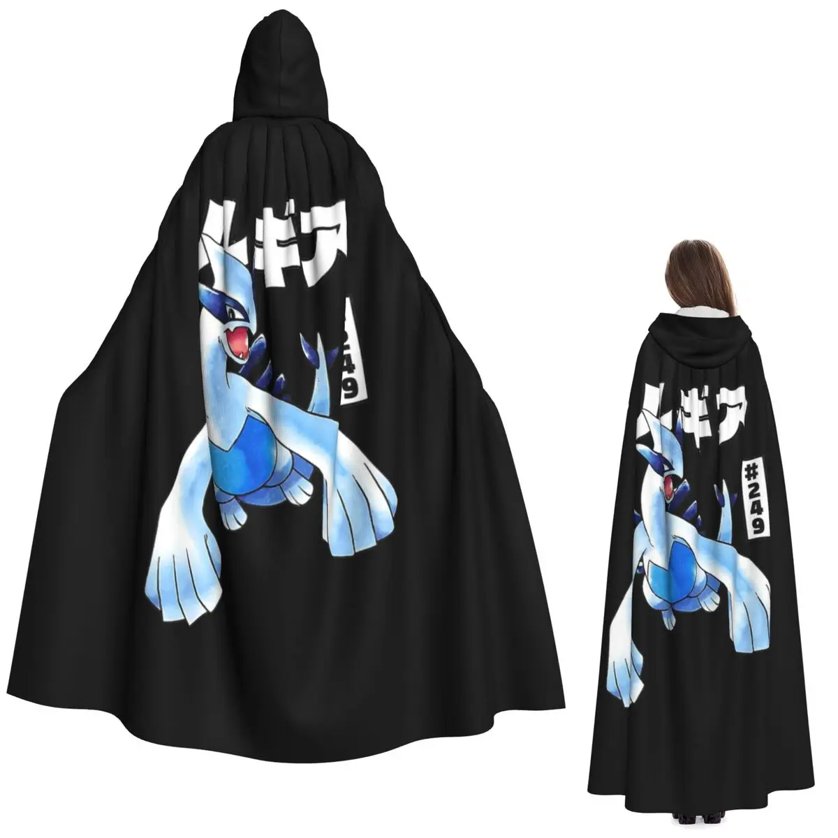 

Lugia Ретро Дизайн Длинный Плащ С Капюшоном Ведьма Средневековый Костюм Косплей Накидка Хэллоуин Вампир Взрослый Унисекс