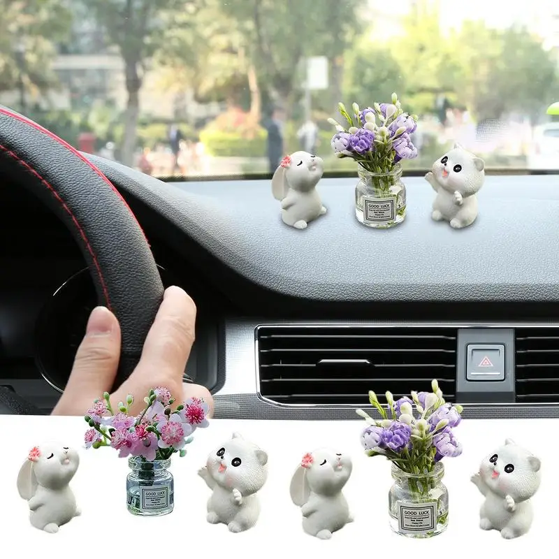 Car Dashboard Home Desk Decor 3 Pieces Dashboard Decoration Car Ornament Compact Car Accessories For Family Friends Colleagues