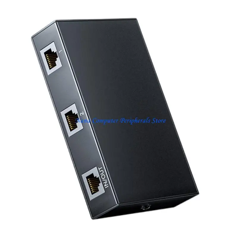 F68C RJ45 Networking Switching Selector 2 in 1 Out or 1 in 2 Out Ethernet Switching
