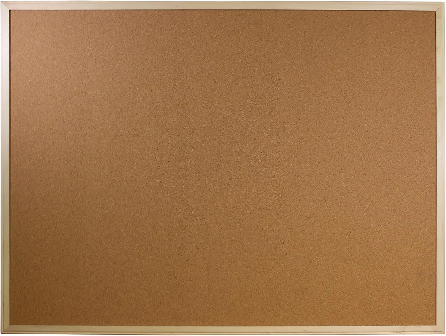 

Large 36x48 Inch Cork Bulletin Board with Natural Wood Frame, Wall Mounted Message and Vision Board for Office or Home