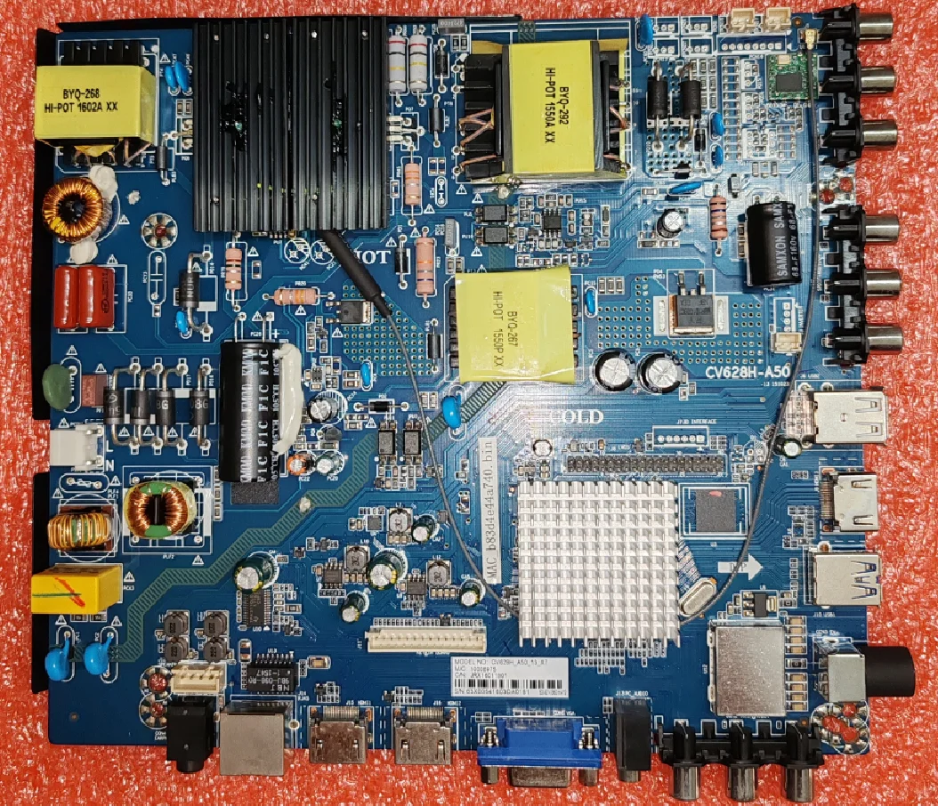

CV628H-A50 WiFi network TV motherboard for 60--90V 720ma