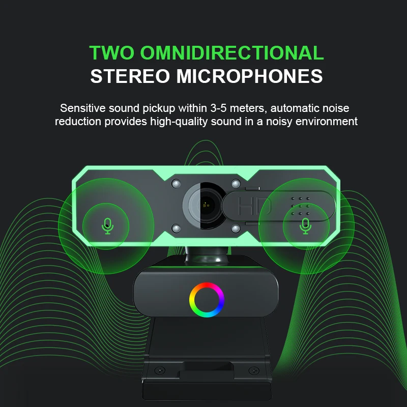 Anywii Full Hd Webcam Pc Computador Web Camera Desktop Laptop Usb Web Cam Microfone de foco automático Mini Webcamera