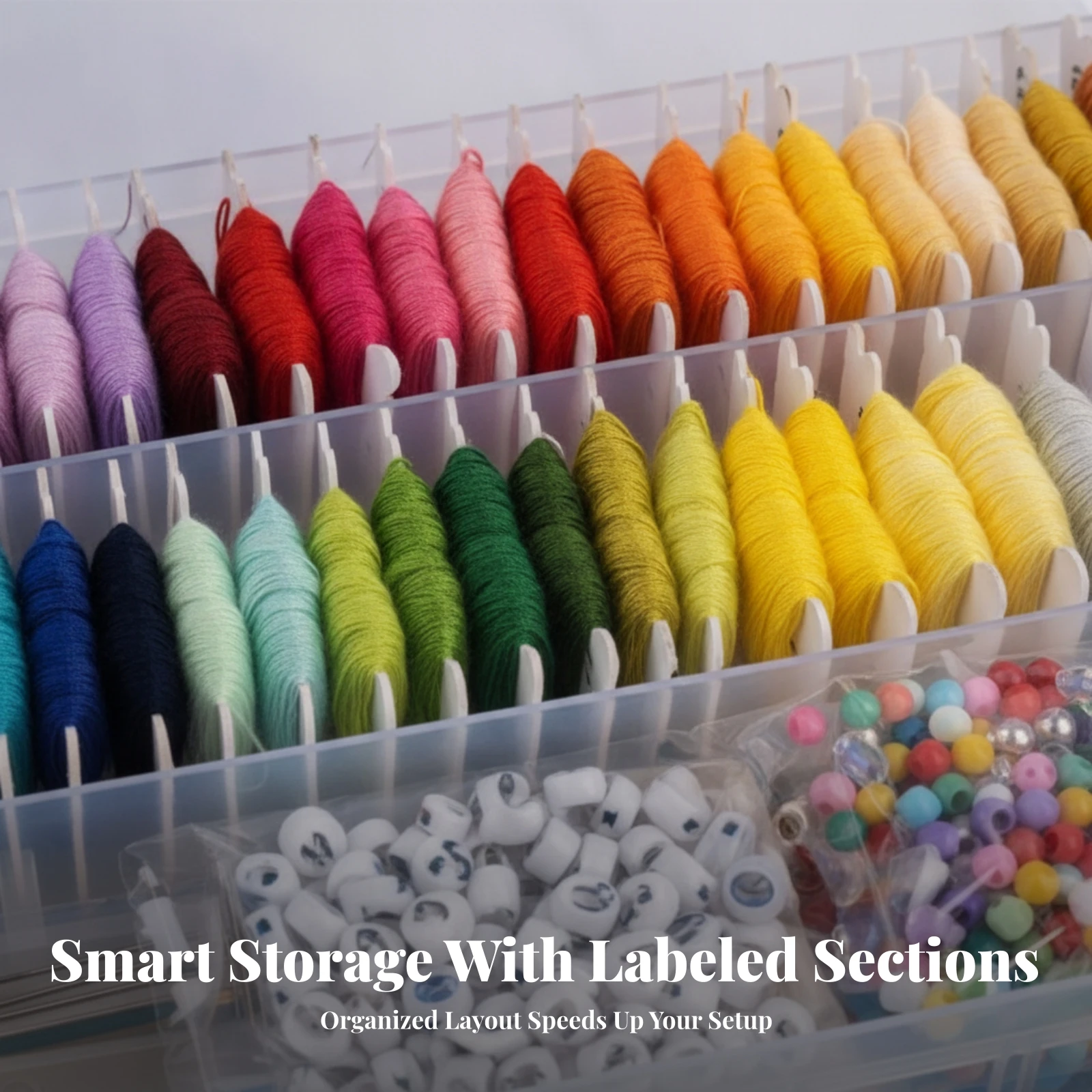 Embroidery - Scatola Organizzatore per Filo da Ricamo,