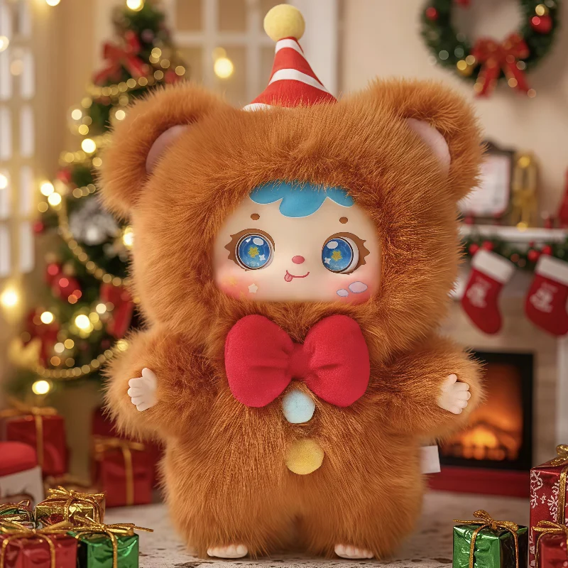 사무엘 해피 메리 크리스마스 이브 시리즈 블라인드 박스 귀여운 인형 키체인 장난감 장식 미스터리 박스 피규어 장식품 선물