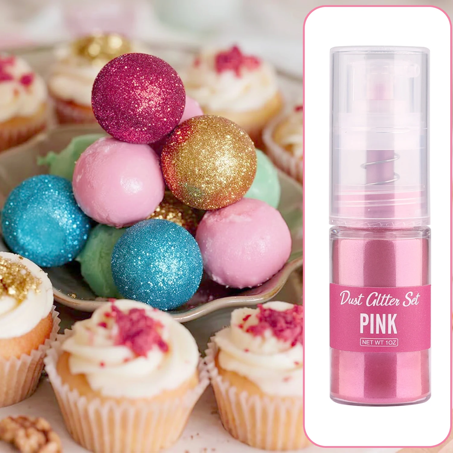 Glitter Cake Decoration Golden - Kitchen Baking Tools ulasan dan harga