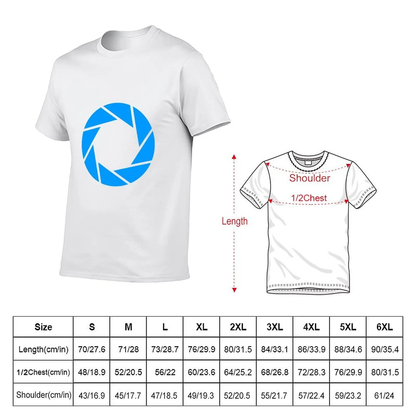 Aperture Science Logo T-Shirt men t shirt cotton 100% t shirts for man graphic tees t shirt man casual T-shirt