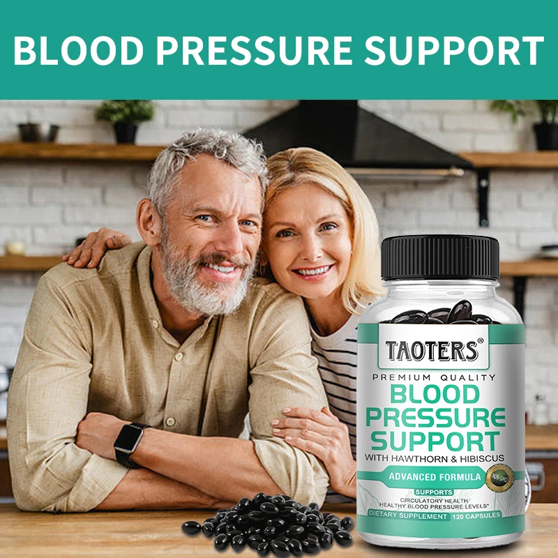 مكمل ضغط الدم مع الزعرور والثوم والفيتامين ب12 - يدعم صحة القلب والدورة الدموية وضغط الدم