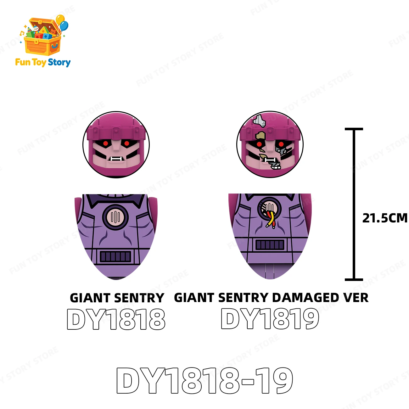 DY1818-1819 Super Sentry X Police Assembled Building Blocks Toy, Collected by Film and Television Enthusiasts, Gift for People