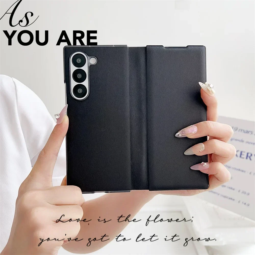 Leather Magnetic Phone Cases For Samsung Galaxy Z Fold6 Case All-Inclusive Fall prevention ZFold6 Protective Cover Cross-border