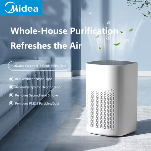 Midea Mini Desktop Air Purifier with HEPA Filter — Best overall compact bedside pick