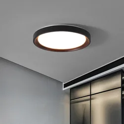 Nordic Round Led Ceiling Lamp Dimmable Black for Living Room Bedroom Loft Track Minimalist Decor Lighting Lusters Luminaires