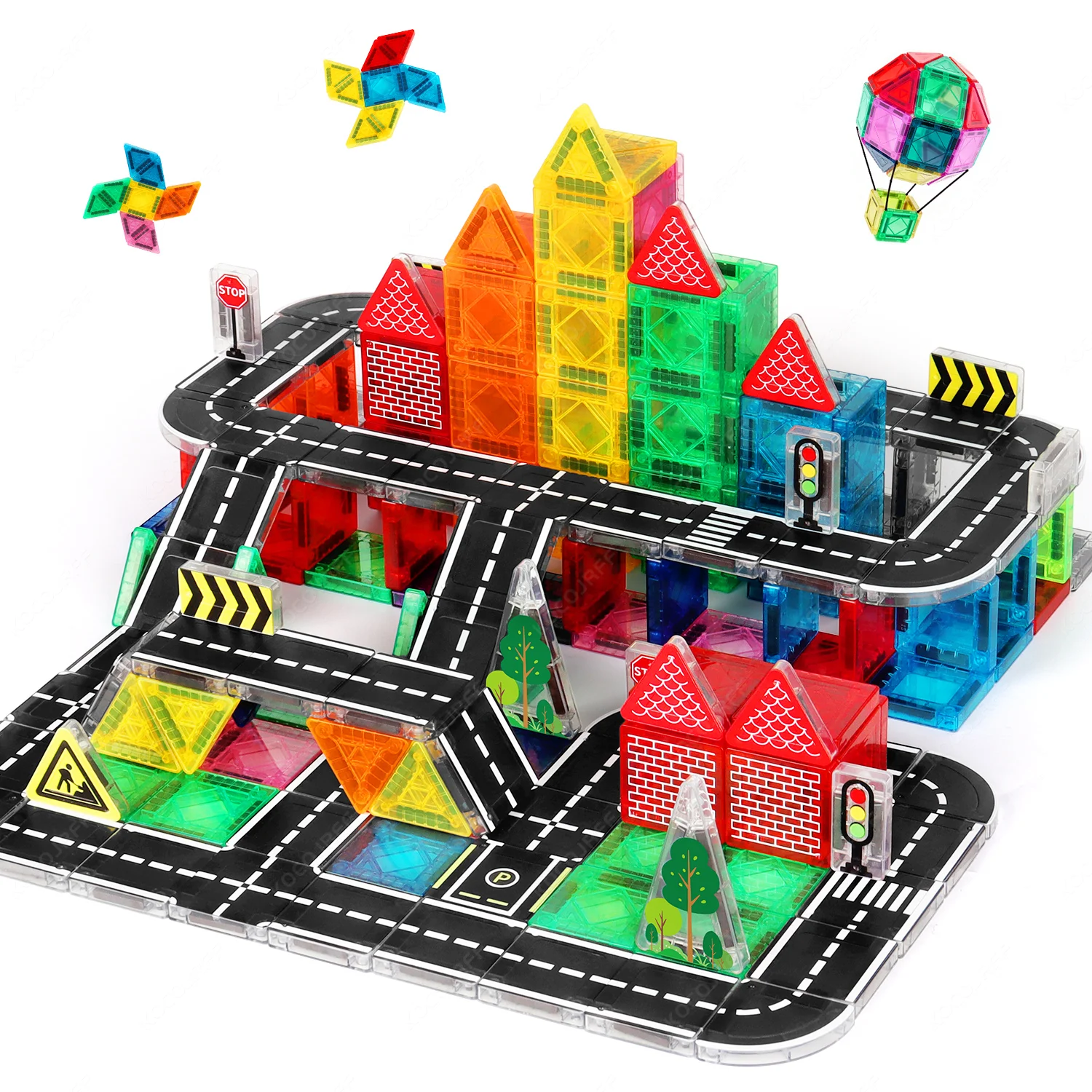 

Mini Magnetic Track Children's Toy, Including Magnetic Road Signs and Learning Activities Easter, Thanksgiving, Back-To-School