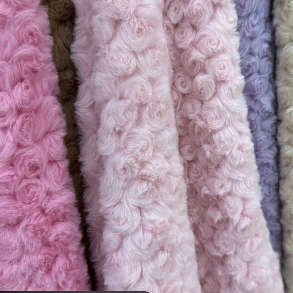 

Высококачественная ткань для вышивки свадебного платья, аксессуар, материал, утолщенная кроличья шерсть, розовая бархатная ткань для вышивки