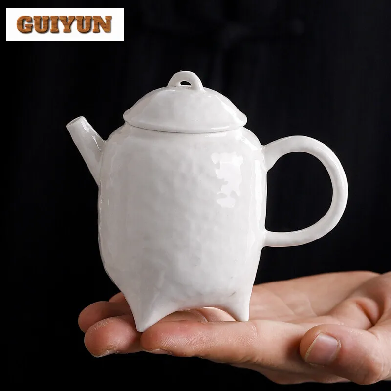 150ml Plant Ash Handmade Tea Pot Household Large Size Teapot Antique Filter Tea Maker Kettle Chinese Tea Set Supplies Ornaments