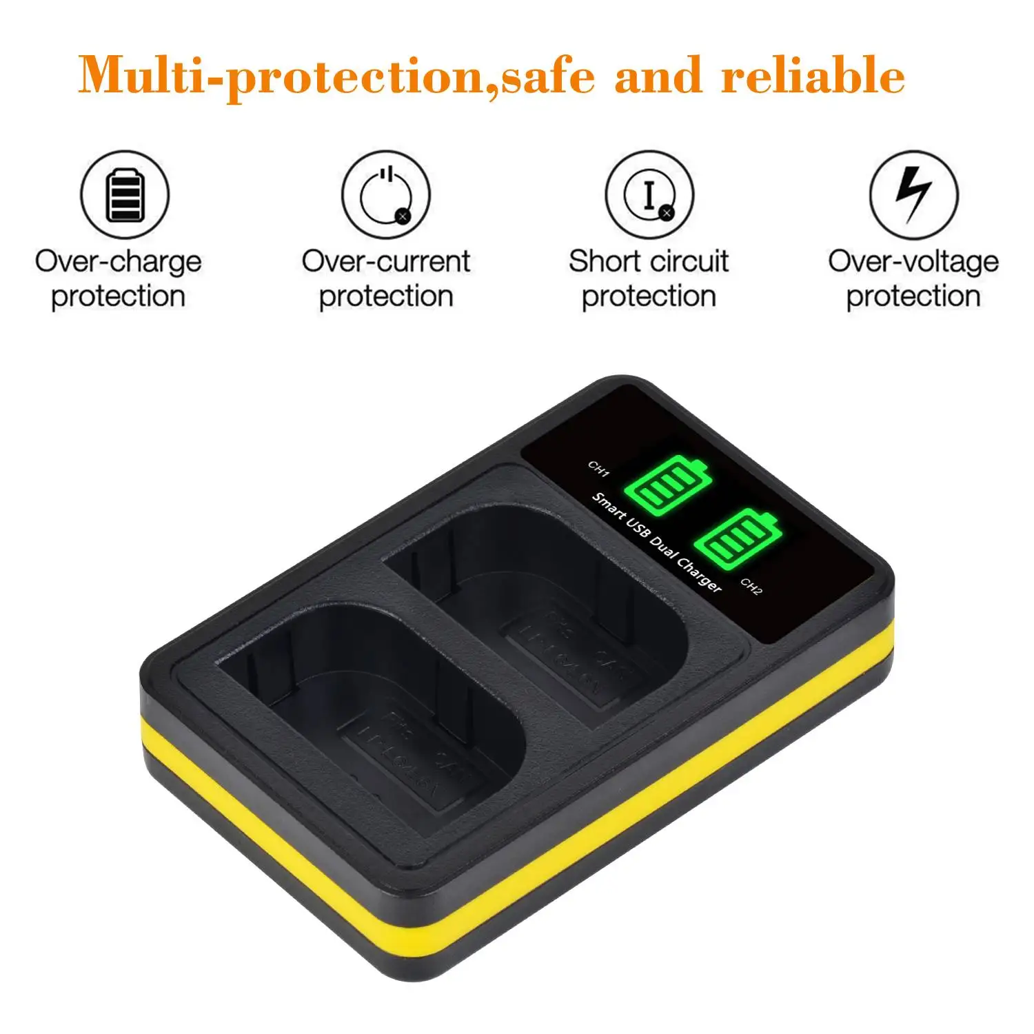 2650mAh LP-E6 LP-E6N LPE6 بطارية + LED شاحن مزدوج مع نوع C لكانون EOS R R5 R6 5D Mark II III 7D 60D EOS 6D 70D 80D 90D