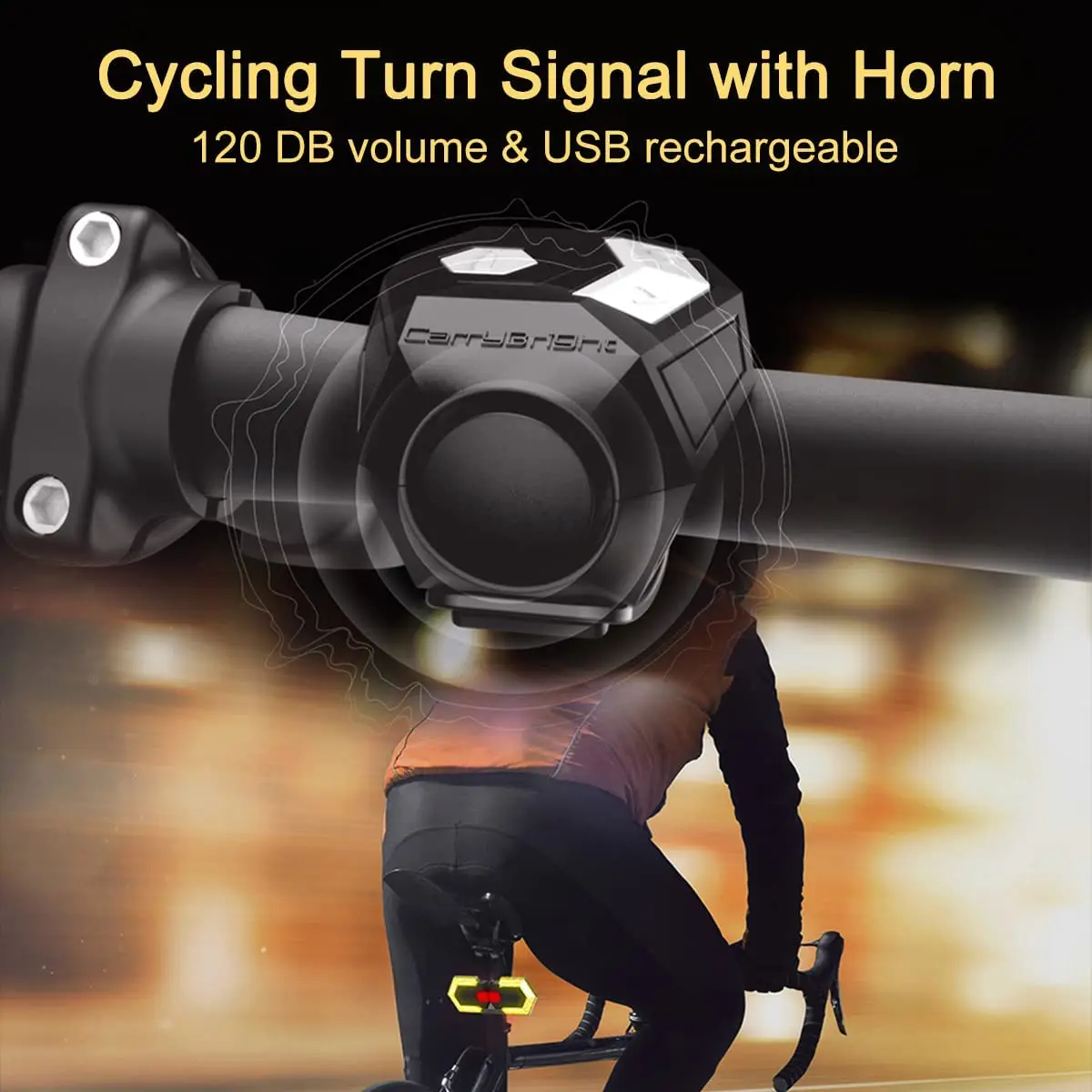 2023 Bicycle Turn Signal Light with Horn Waterproof Bike Front Rear Light Safety Warning Light Smart Wireless Remote Control