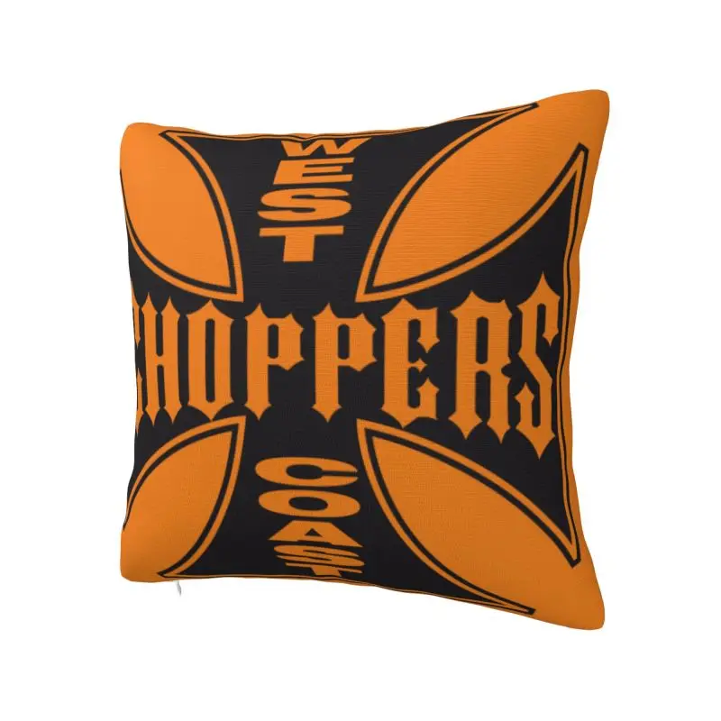 Modern West Coast Iron Cross Choppers Cushion Cover for Sofa Velvet Throw Pillow Case for Living Room