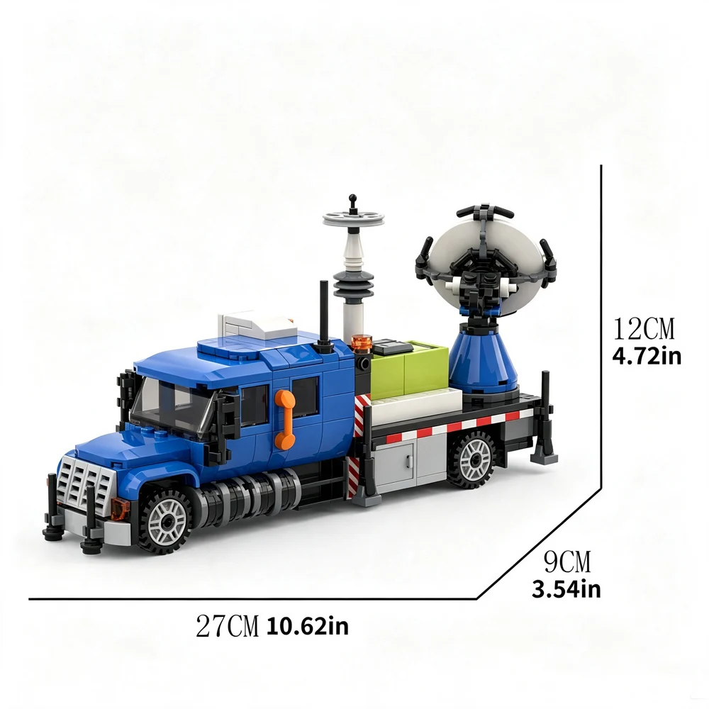 Tornado Interceptor Observation Truck Building Blocks, MOC TIV Science Research Vehicle Model, Collectible Display Gift