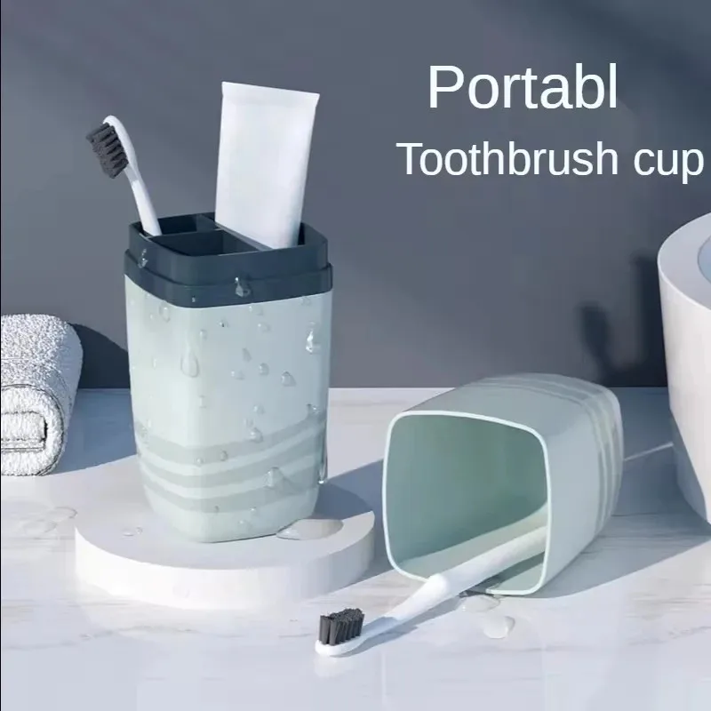 Portable Wash Cup Toothbrush Cup Mouthwash Cup Toothbrush Household Set Tooth Cylinder Toothbrush Toothpaste Storage Box
