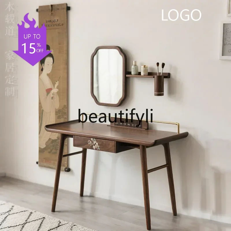 Q181  North American black walnut solid wood case dresser new minimalist light luxury makeup table