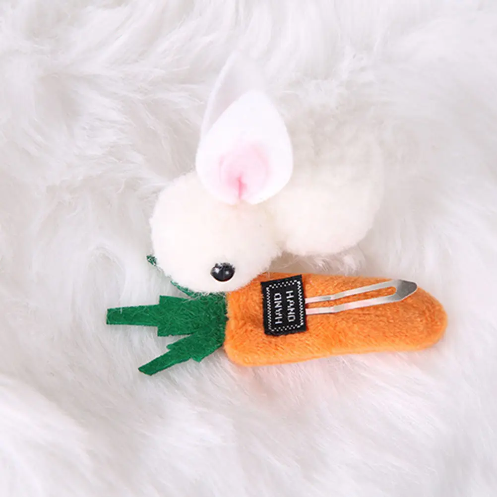

6Pcs Rabbit Carrot Hair Clips Easter Bunny Headwear Props Party Costume Hair Clamp Bunny Headwear Prop Costume Party Headdress