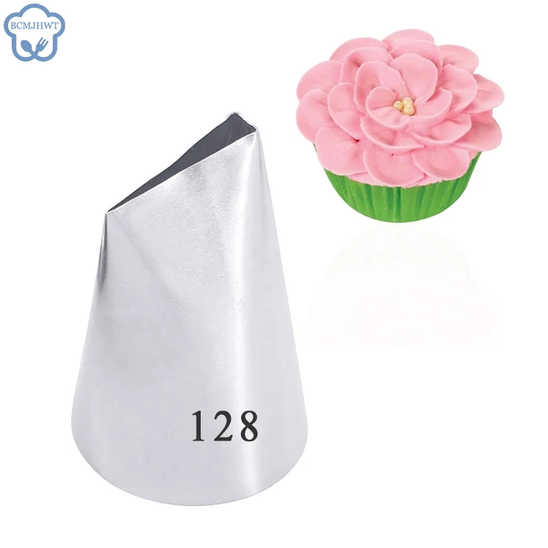 Large Size Piping Nozzle Seamless Icing Tube Cream Nozzle Cake & Cupcake Decorating Tools Bakeware Create Petals Icing Tips #128