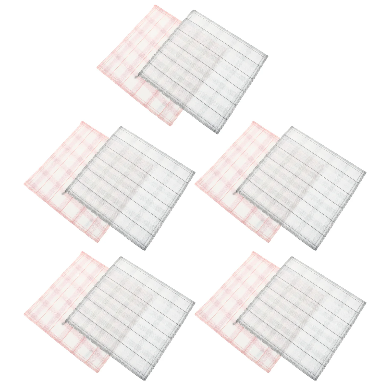 

10pcs Kitchen Cleaning Cloths High Absorbency Reusable Cotton Dish Towels Oil Resistant Fast Drying Lint Free Washing Cloths Set
