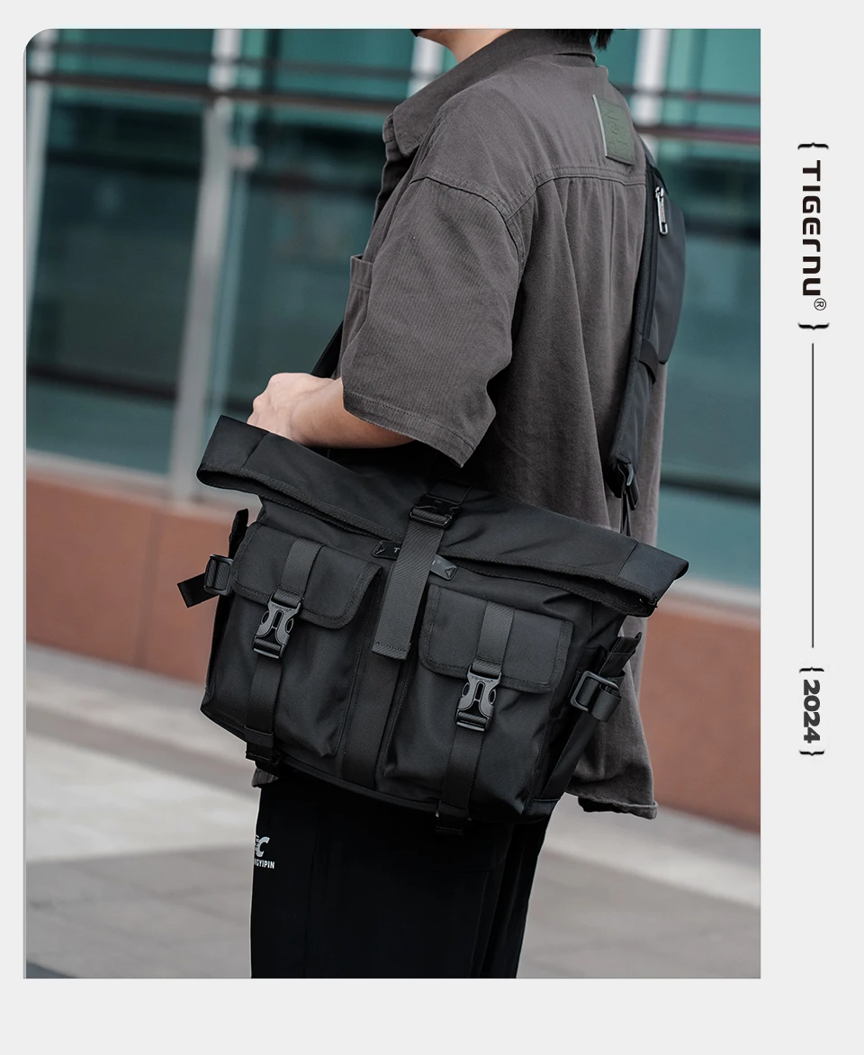 Tigernu, bolsos de mensajero a la moda, bolsos de hombro para hombre, bolso para ordenador portátil de 13,3 pulgadas, bolsos cruzados para exteriores para hombres, bolsos de ciclismo, mensajero para niños