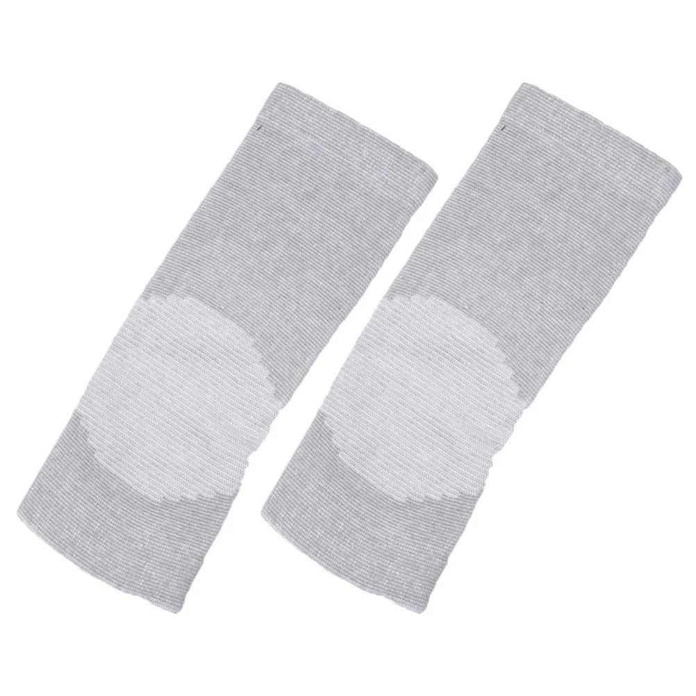 1Pair Ankles Support Compression Sleeve Gray Knitted Elastic Breathable Sports Fitness Brace for Men Women Protective Non Slip