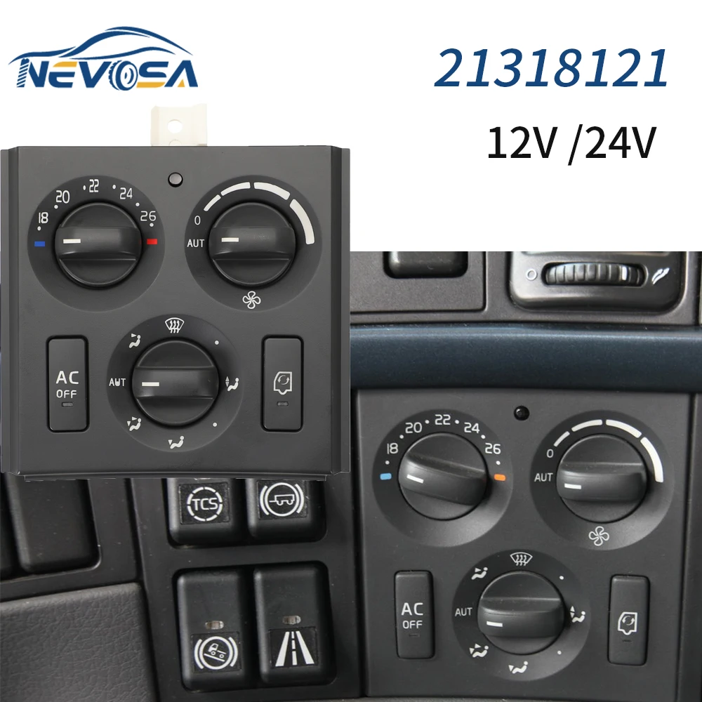 

NEVOSA 21318121 For Volvo FH AC Control Panel Switch with Temperature Sensor Air Cond Control Unit Heater Car Combined Switches